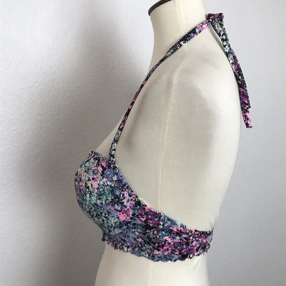 Victoria's Secret Bikini Top Multicolor Print Padded Swimwear - Picture 4 of 7